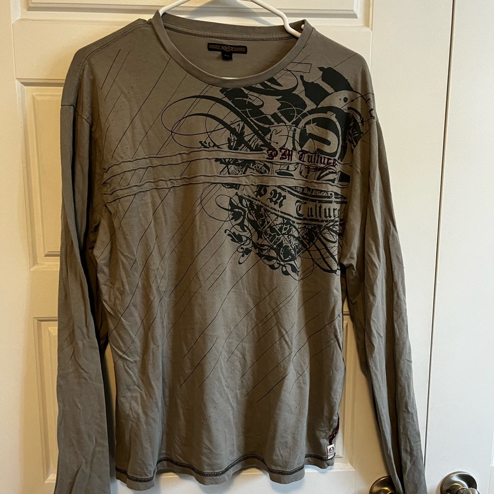 Men's Urban Graphic Long Sleeve Tee - Olive